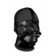 Imbracatura viso con zip per bocca Head Harness with Zip-up Mouth and Lock Black