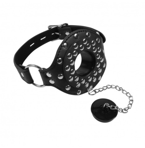 Morso con tappo Open Mouth Gag with Plug Stopper Black - Morsi - Se...