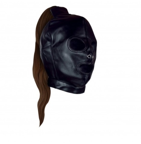 Maschera con coda Mask with Brown Ponytail Black - Maschere - Sexy ...