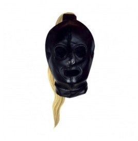 Maschera con coda Mask with Blonde Ponytail Black - Maschere - Sexy...