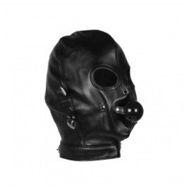 Maschera con morso Blindfolded Mask with Breathable Ball Gag Black ...