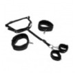 Set costrittivo per polsi e cosce Body Harness with Thigh and Hand Cuffs Black