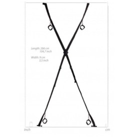 Costrittivo per porta Over the Door Bondage Cross Black - Costritti...