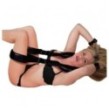 Fascia con manette per polsi e cosce Padded Thigh Sling with Hand Cuffs Black