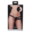 Dildo indossabile doppio Dual Silicone Ribbed Strap-On Adjustable Black