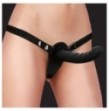 Dildo indossabile Silicone Ribbed Strap-On Adjustable Black