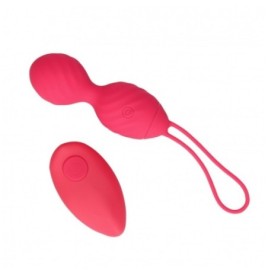 Palline vaginali vibranti Vibrating Egg with Remote Control Strawbe...