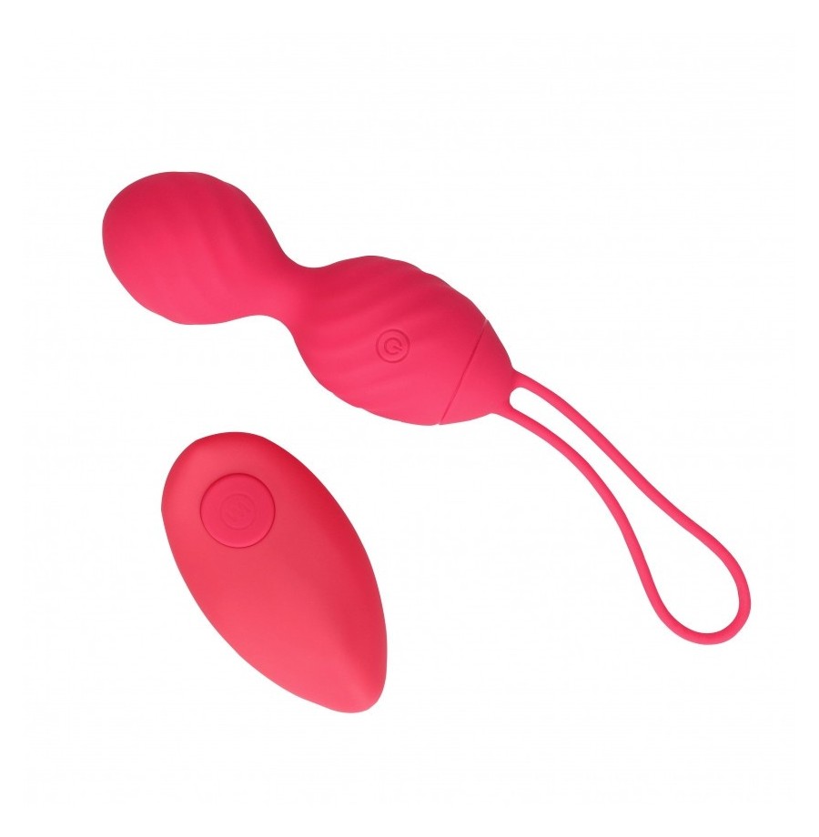 Palline vaginali vibranti Vibrating Egg with Remote Control Strawberry Red