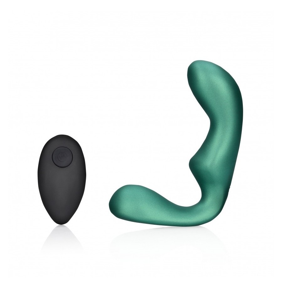 Vibratore anale per prostata Pointed Vibrating Prostate Massager with Remote Control Metallic Green