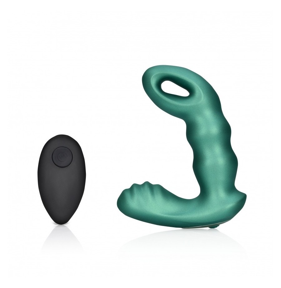 Vibratore anale per prostata Beaded Vibrating Prostate Massager with Remote Control Metallic Green