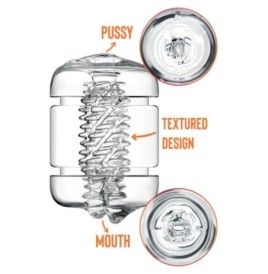 Masturbatore maschile Crystal Clear Pussy & Mouth - Masturbatori - ...