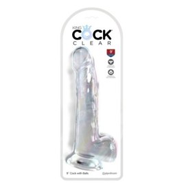 Fallo realistico con ventosa King Cock Clear 9 Inch Balls - Falli R...