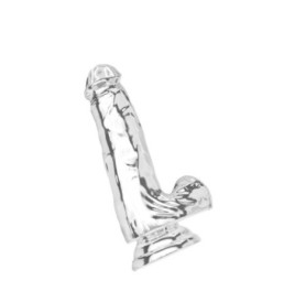 Fallo realistico con ventosa Clear Dildo w. Balls 6 inch - Falli Re...