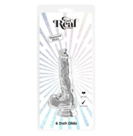 Fallo realistico con ventosa Clear Dildo w. Balls 6 inch - Falli Re...