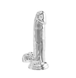 Fallo realistico con ventosa Clear Dildo w. Balls 7 inch - Falli Re...