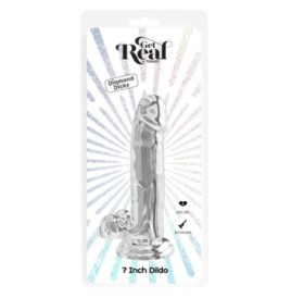 Fallo realistico con ventosa Clear Dildo w. Balls 7 inch - Falli Re...