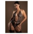 Body con reggicalze Wetlook and Fishnet Bodysuit