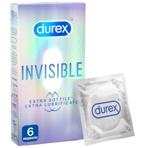 Preservativi durex INVISIBLE EXTRA LUBE 6 PEZZI - Profilattici - Se...