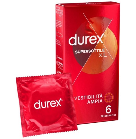 Preservativi durex SUPERSOTTILE XL 6 PEZZI - Profilattici - Sexy Sh...