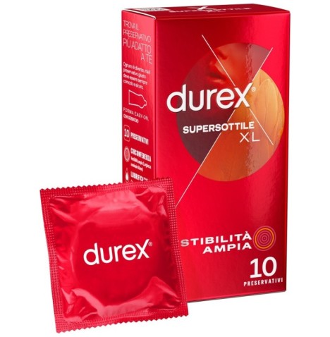 Preservativi Durex SUPERSOTTILE XL 10 PEZZI - Profilattici - Sexy S...