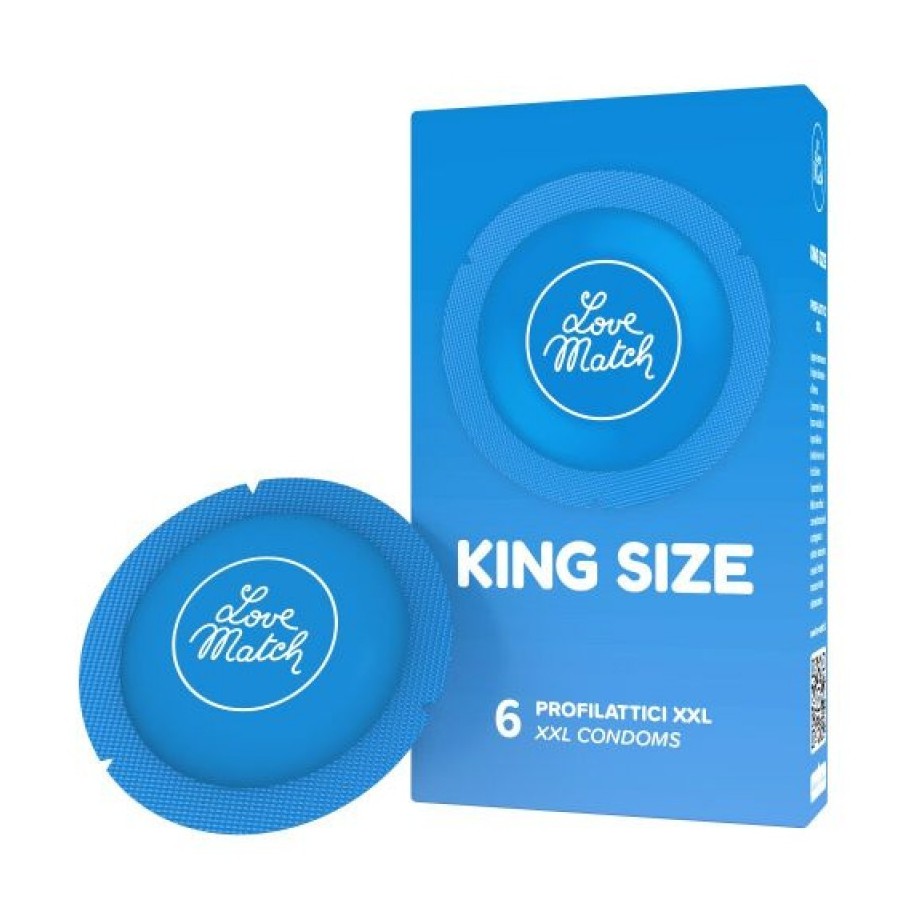 Preservativi King Size Profilattici love match 6 pezzi