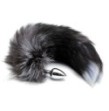 Plug anale con coda Black & White Fox Tail S