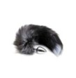 Plug anale con coda Black & White Fox Tail S