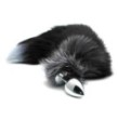 Plug anale con coda Black & White Fox Tail L