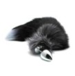 Plug anale con coda Black & White Fox Tail L