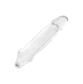 Guaina fallica con anello per testicoli Clear Extension 5.5 In - Gu...