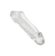 Guaina fallica con anello per testicoli Clear Extension 7.5 In