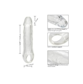 Guaina fallica con anello per testicoli Clear Extension 7.5 In - Gu...