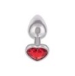 Plug anale con pietra Jewel Small Ruby Heart Plug