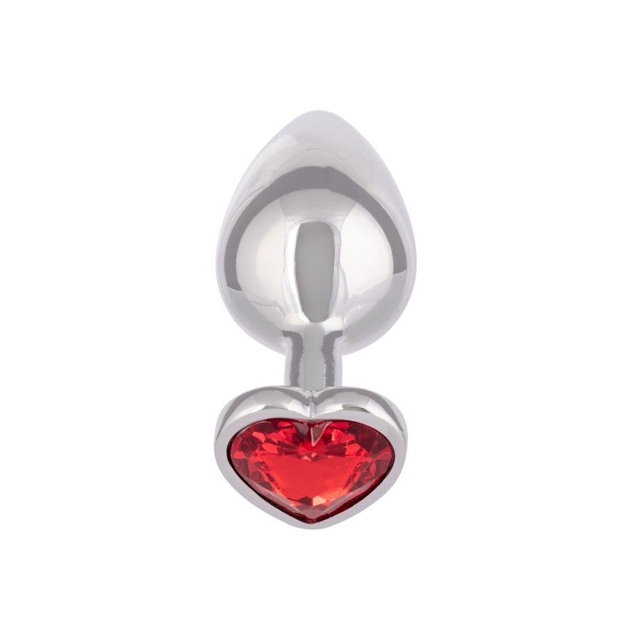 Plug anale con pietra Jewel Large Ruby Heart Plug