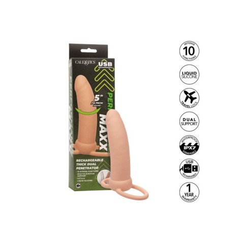 CalExotics Performance Maxx Rechargeable Thick Dual Penetrator - Vi...