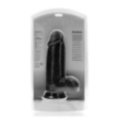 Dildo black Extra Thick Straight with Balls 23 cm