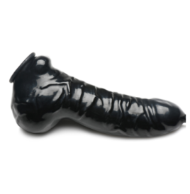 Guzzler - Realistic Penis Sheath with Tube - Black - Guaine Indossa...