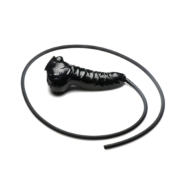 Guzzler - Realistic Penis Sheath with Tube - Black - Guaine Indossa...