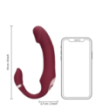 Bendable Vibrating Strapless Strap-on - Merlot Grape