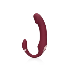 Bendable Vibrating Strapless Strap-on - Merlot Grape - Vibratori St...