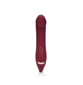 Bendable Vibrating Strapless Strap-on - Merlot Grape - Vibratori St...