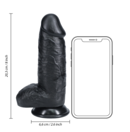 Dildo Black Extra Thick with Balls 20,3 cm - Falli Realistici - Sex...