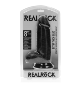 Dildo Black Extra Thick with Balls 20,3 cm - Falli Realistici - Sex...