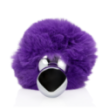 Bunny Tail with Metal Butt Plug - Purple