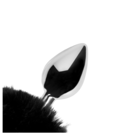 Bunny Tail with Metal Butt Plug - Black - Plug Anale - Sexy Shop In...