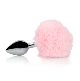 Bunny Tail with Metal Butt Plug - Pink - Plug Anale - Sexy Shop Ing...