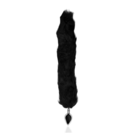 Fox Tail with Metal Butt Plug - Black - Plug Anale - Sexy Shop Ingr...