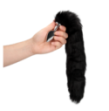 Fox Tail with Metal Butt Plug - Black