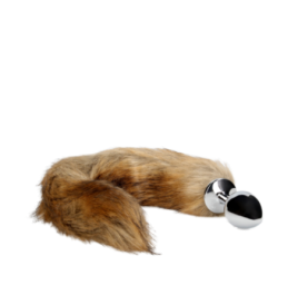 Fox Tail with Metal Butt Plug - Brown - Plug Anale - Sexy Shop Ingr...