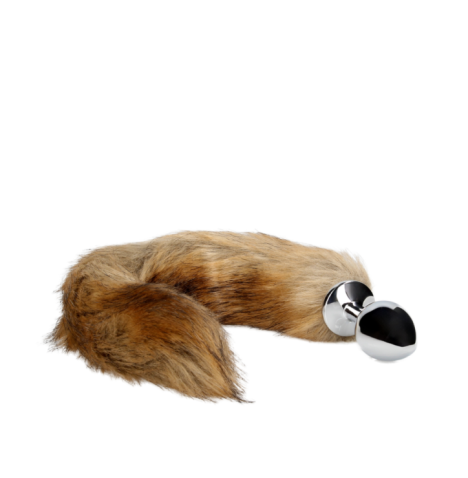 Fox Tail with Metal Butt Plug - Brown - Plug Anale - Sexy Shop Ingr...